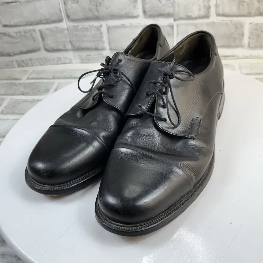 Kioto by LLOYD Men's 11.5 Extra Wide Black Leather Cap Toe Dress Oxford Shoe